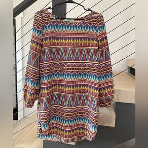 Karlie Tribal Print Mini Dress - Small